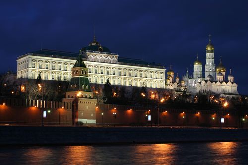 Great Kremlin Palace at night,